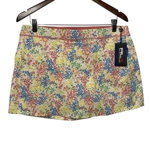 RLX Ralph Lauren Golf Skort Womens Large Floral Stretch Wicking NWT MSRP $148